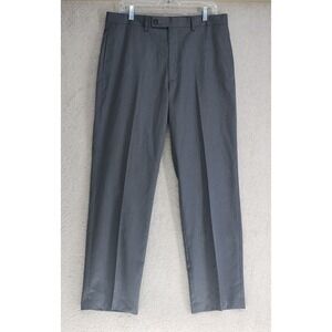 Calvin Klein Pants Mens 34 Gray Dress Straight Leg 68% Polyester 32% Rayon